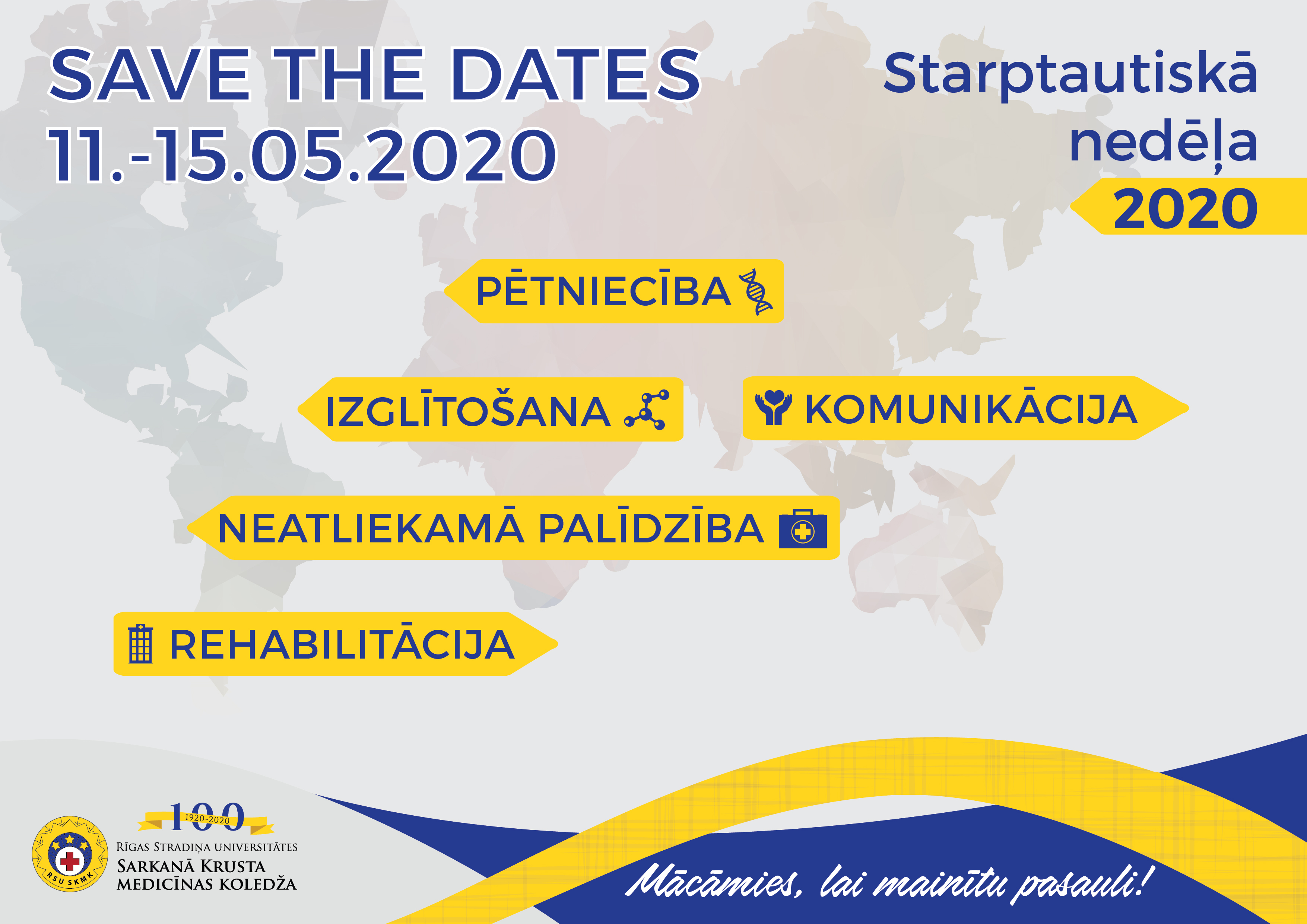 Atzīmē savos plānotājos! Koledžas Starptautiskā nedēļa 2020